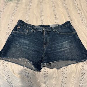 AG Adriano Goldschmied Dark Blue Jean Shorts